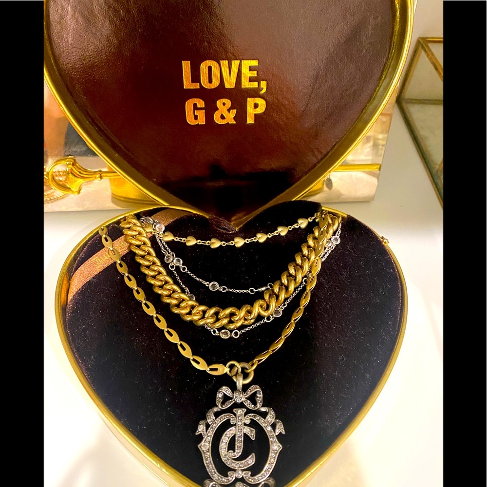 Juicy Couture multi strand vintage necklace!